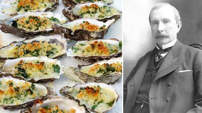 Oysters Rockefeller were named after the sauce, said to be as rich as US business magnate John D Rockefeller. Photos: Wikipedia
