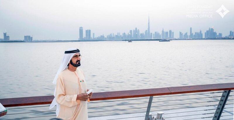 Sheikh Mohammed bin Rashid, Vice President and Ruler of Dubai, launched the Dubai 2040 plan with a move to overhaul the emirate's landscape. Courtesy: Dubai Media Office