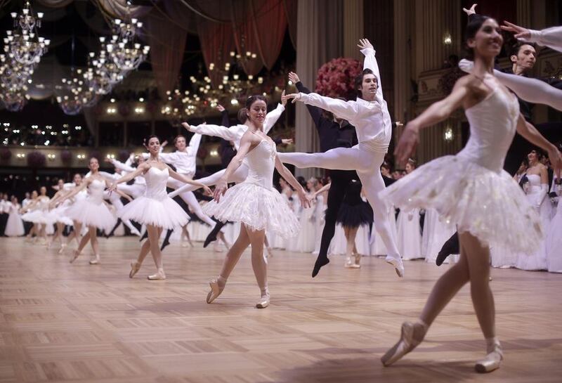 Dancers of the Vienna State Opera Ballet perform during the opening ceremony. Georg Hochmuth / EPA