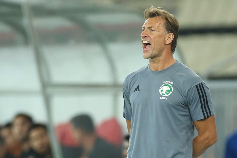 Herve Renard's last match in charge of Saudi Arabia ended in defeat to Bolivia in Jeddah on Tuesday. AFP