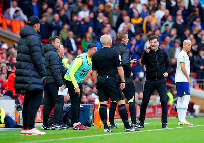 Tottenham Hotspur acting head coach Ryan Mason was furious at Jurgen Klopp's touchline celebration. AFP