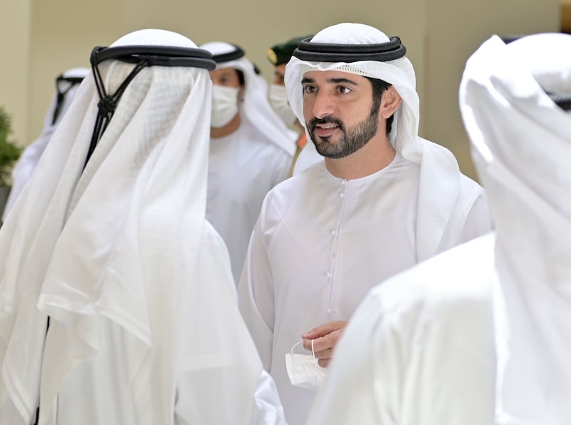 Sheikh Hamdan bin Mohammed, Crown Prince of Dubai, congratulates the government entities that helped Dubai become a UN-designated role model for a smart, sustainable and resilient city. All photos: DMO