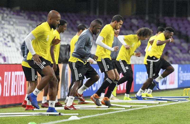 UAE training, Al Ain. Credit: UAE FA