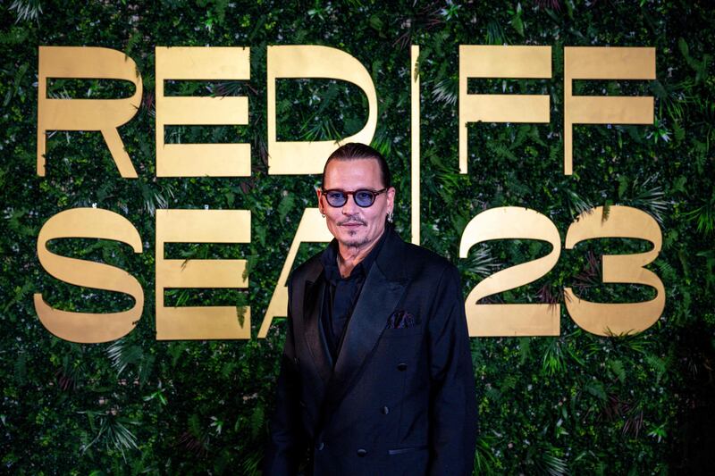 US actor Johnny Depp at the opening of the Red Sea Film Festival in Jeddah. AFP