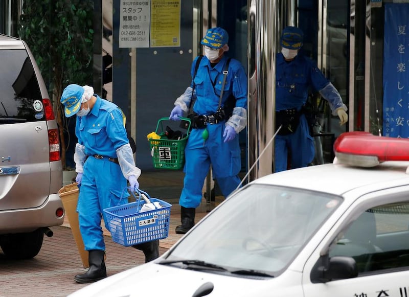 Satoshi Uematsu broke into a facility for disabled people by shattering a window at 2.10am, according to a prefectural health official, and then set about slashing the patients’ throats. . Issei Kato / Reuters