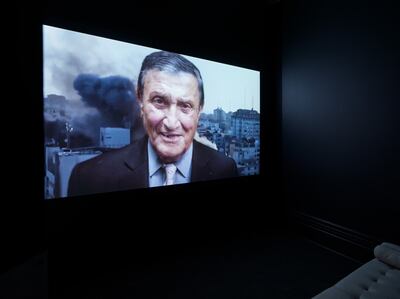 Mona Benyamin's short film is an alternative news broadcast featuring heated debates and emotional displays. Photo: The Mosaic Rooms