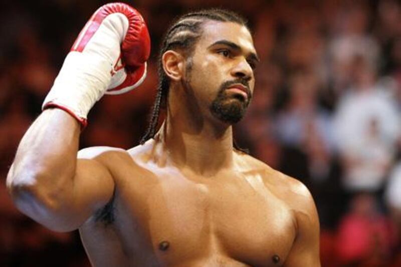 England's David Haye before the WBA World Heavyweight Title bout at the MEN Arena, Manchester.