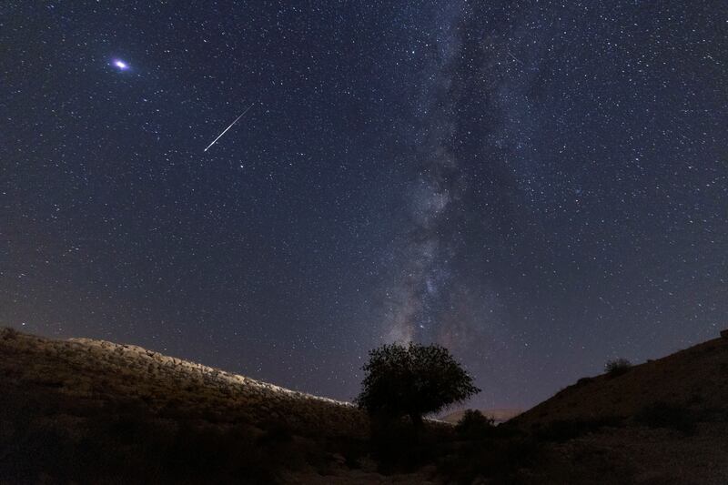 Most of the meteors are small and burn up when they hit the Earth's atmosphere.