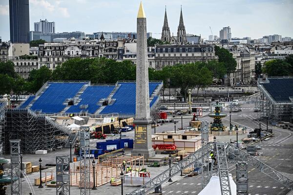 La Concorde Urban Park is readied for the Paris 2024 Olympics
