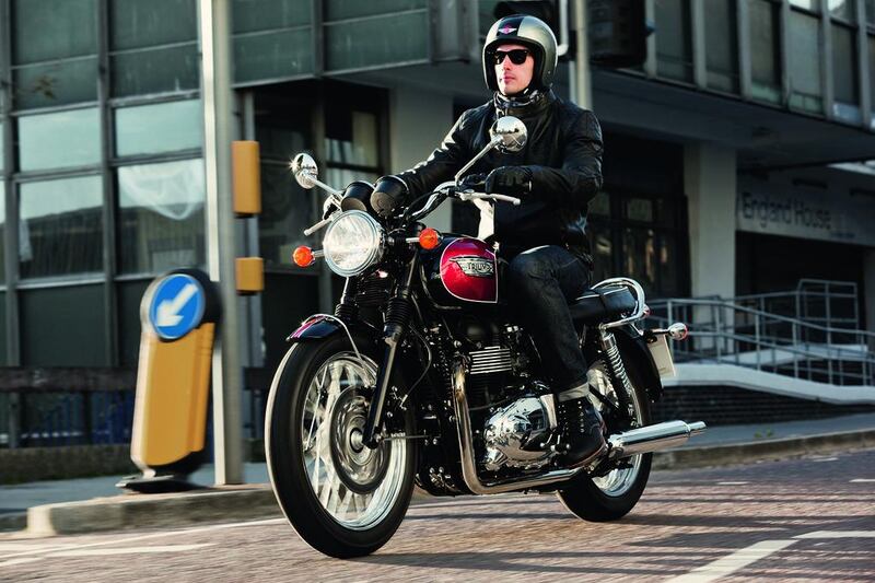 The latest update to the Triumph Bonneville coaxes 67hp and 68Nm of torque from its 865cc engine, but it's as easy to ride as a training bike. Courtesy Triumph