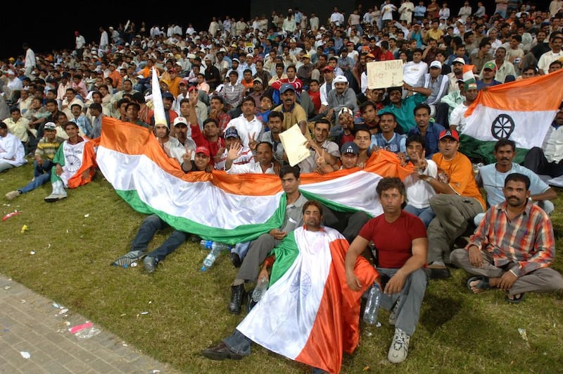 Zayed Cricket Stadium, in Abu Dhabi, was a full house when India and Pakistan faced off in the DLF Cup nearly eight years ago. This only shows cricket sells in the country. Haider Shah / AFP