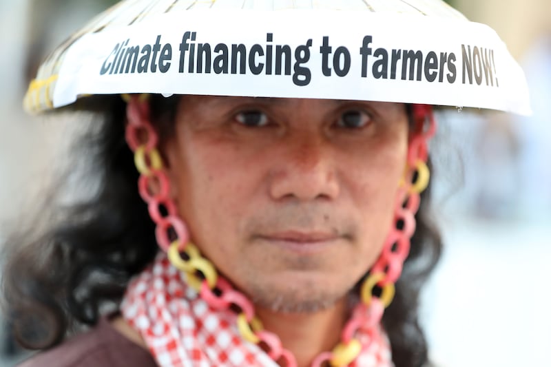 Jon Sarmiento is campaigning for more financing to protect indigenous farmers from natural disasters. Chris Whiteoak / The National