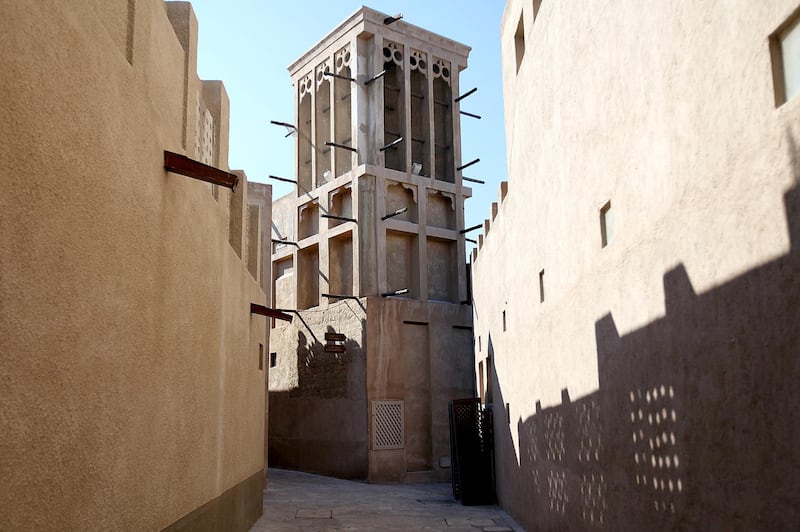 November 30, 2010 / Abu Dhabi / (Rich-Joseph Facun / The National) The old Bastakiya district with its narrow lanes and tall wind-towers gives a glimpse of old Dubai, Tuesday, November 20, 2010 in Dubai. The Bastakiya district has been earmarked for tourist development, with the construction of a museum, cultural Center, and an art gallery that showcases local talent. 