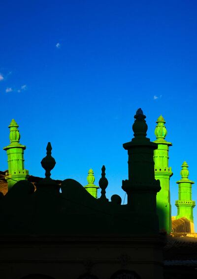 HARAR, ETHIOPIA - MARCH 04: Minarets of a mosque in the old town, harari region, harar, Ethiopia on March 4, 2016 in Harar, Ethiopia. (Photo by Eric Lafforgue/Art in All of Us/Corbis via Getty Images)