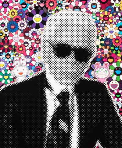 A portrait of Karl Lagerfeld by artist Takashi Murakami will be part of the Sotheby's auction. Photo: Sotheby's