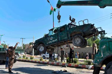 A suicide attack targeting an Afghan provincial governor killed at least eight people on October 5. AFP