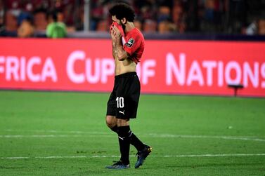 Egypt forward Mohamed Salah has provoked responses from many fans on social media for defending teammate Amr Warda. Javier Soriano / AFP