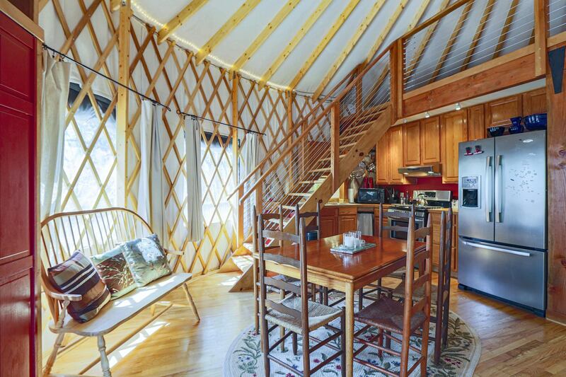 10. This central Virginia farmstead yurt attracts adventure seekers thanks to its location by Shenandoah National Park. Rates start from Dh680 for up to six guests. All pictures courtesy Airbnb