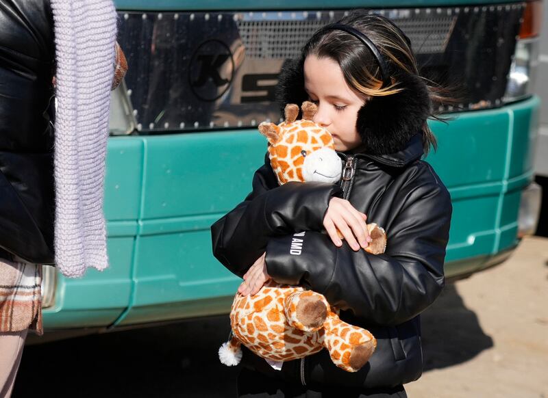 Ara Mirzaian hopes to hang up a picture of the baby giraffe in her patterned brace so the kids he treats will be inspired to wear theirs. AP