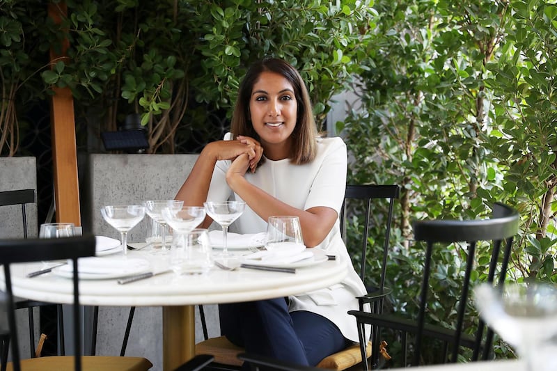 DUBAI , UNITED ARAB EMIRATES , NOV 18   – 2017 :- Shabnum Stumpf in her newly opened BB social restaurant at the Gate Village 08 in DIFC in Dubai. (Pawan Singh / The National) Story by Jessica Hill