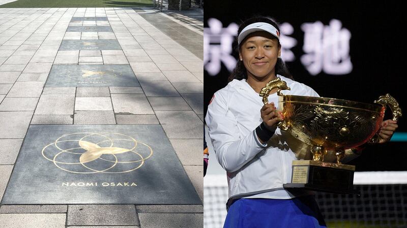 Dubai Star of Japanese tennis player, Naomi Osaka's Dubai Star. Leslie Pableo / The National