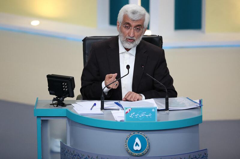 Mr Jalili is Iran's former chief nuclear negotiator. AFP