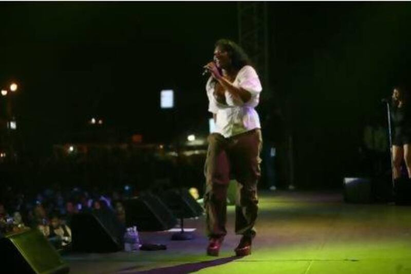 Jazmine Sullivan performs during International Night at Reggae Sumfest in Montego Bay, Jamaica. The festival, in its 21st year, is dubbed by organisers as "the world's greatest reggae show on Earth". Brittany Somerset/Corbis