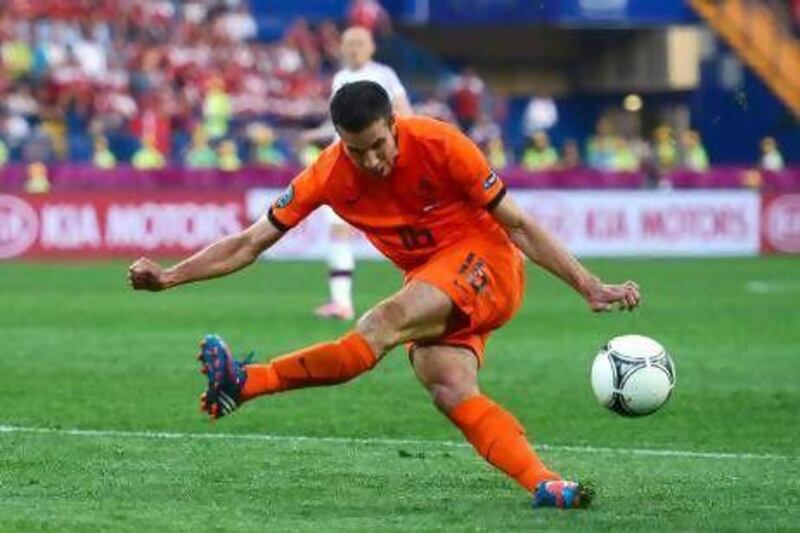 Robin van Persie, the in-form Holland forward, wasted plenty of opportunities to score against Denmark on Saturday. That cost his team the game, which Denmark won 1-0. Lars Baron / Getty Images