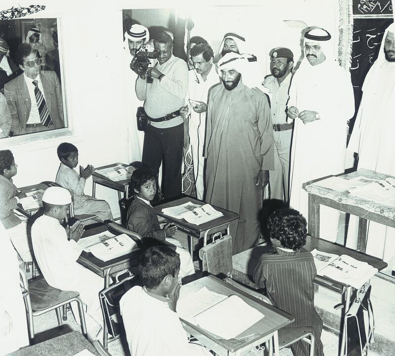 An image from the Itihad archive. Courtesy Al Itihad.
Abu Dhabi, UAE. Zayed and education. *** Local Caption ***  z_1 (373).JPG