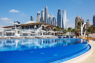 The infinity pool at Zero Gravity has a glass front.