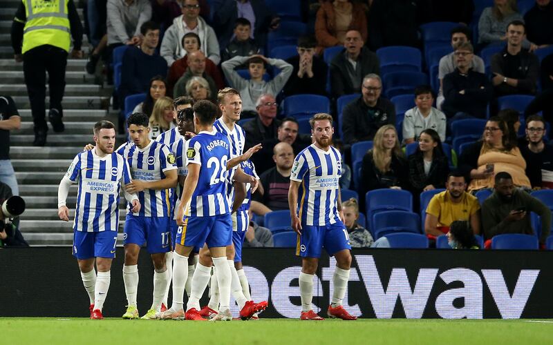 Brighton & Hove Albion: Average age 27.09 years, 0.3 % minutes by U21s. Getty