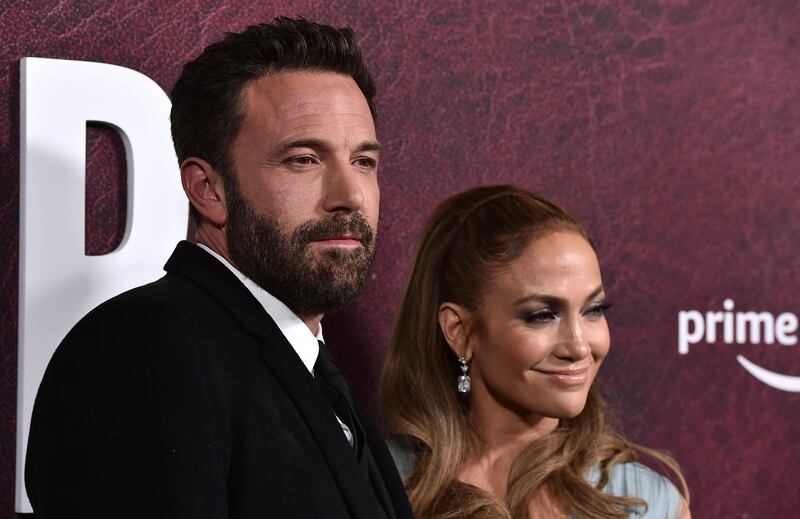 Jennifer Lopez, at the premiere of 'The Tender Bar' with boyfriend and the film's star Ben Affleck, will lend Michelle Obama her star power. AP