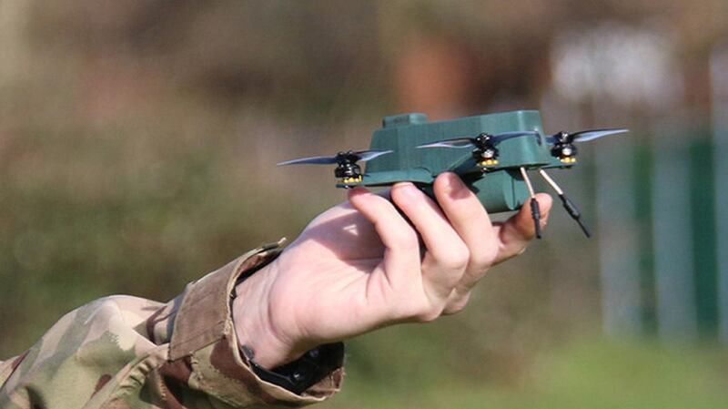 The drone was the only nano-UAV able to cope with the uncompromising weather during a recent Army Warfighting Experiment (AWE) event. Courtesy BAE Systems