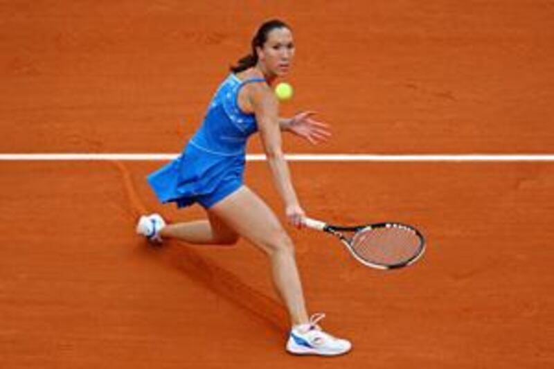Jelena Jankovic controlled the points throughout her first round match against Petra Cetkovska at Roland Garros today.