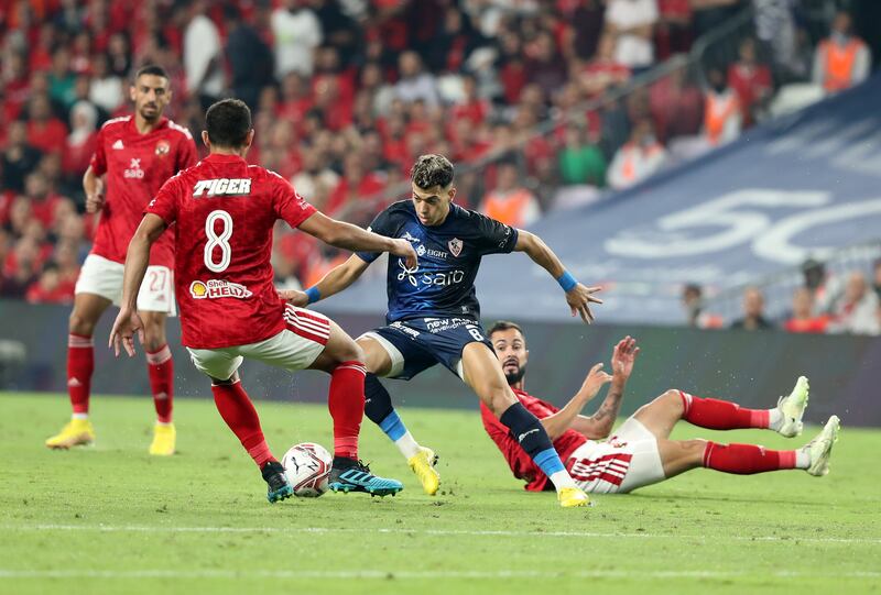 Al Ahly defeated Zamalek in the Egyptian Super Cup. Chris Whiteoak / The National