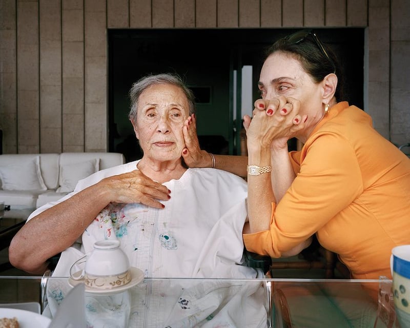 Brigitte and Huguette in Ghazir, Lebanon, 2014 from Unspoken Conversations series