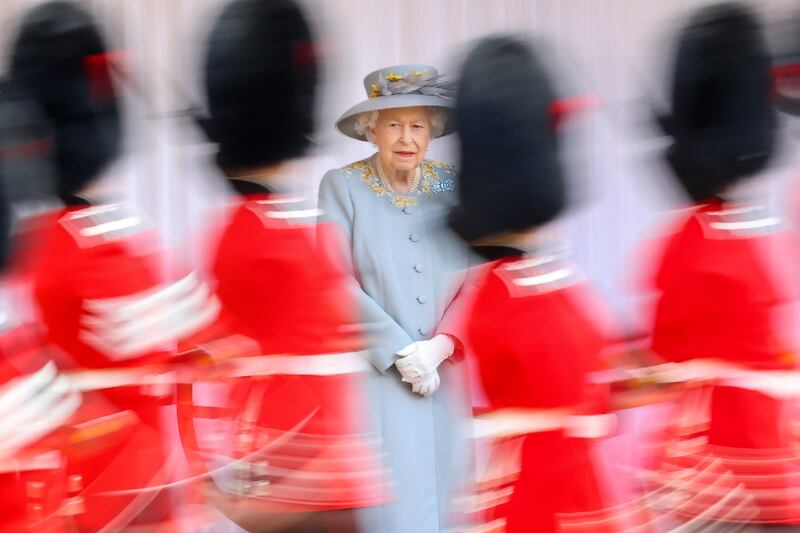 Queen Elizabeth at the 2021 Trooping the Colour parade. The year has been one of loss and sorrow for the British monarch, capped by the cancelled plans for an extended family lunch to celebrate Christmas at Windsor Castle. All photos: Getty Images