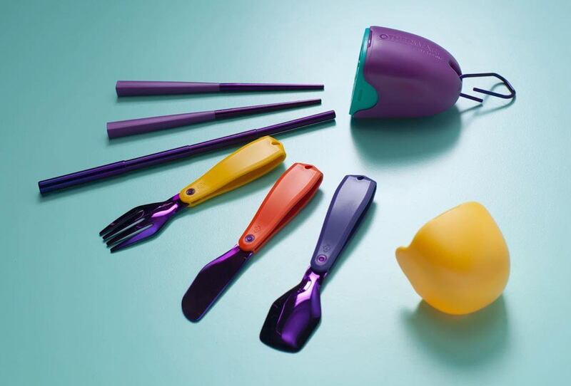 Singer Pharrell Williams has collaborated with design studio Pentatonic to create the Pebble, an eco-friendly, portable cutlery set. Instagram / Pentatonic