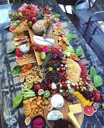 Cheeses and charcuterie aside, you can add fresh veggies, fruit, breads, gourmet popcorn and quiche to cater to different tastes Courtesy All That Platters