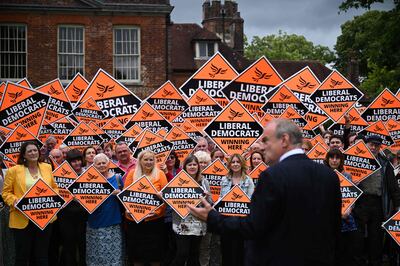 The Liberal Democrats, led by Ed Davey, pictured, want British citizens to have their own MPs to represent them in Parliament. AFP