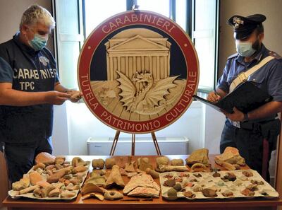Archaeological finds formed a large part of the items seized. Europol