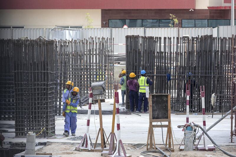 DUBAI, UNITED ARAB EMIRATES. 17 SEPTEMBER 2019. Noise complaints from residents due to construction in Jumeirah Village Cirle (JVC). (Photo: Antonie Robertson/The National) Journalist: Kelly Clarke. Section: National.
