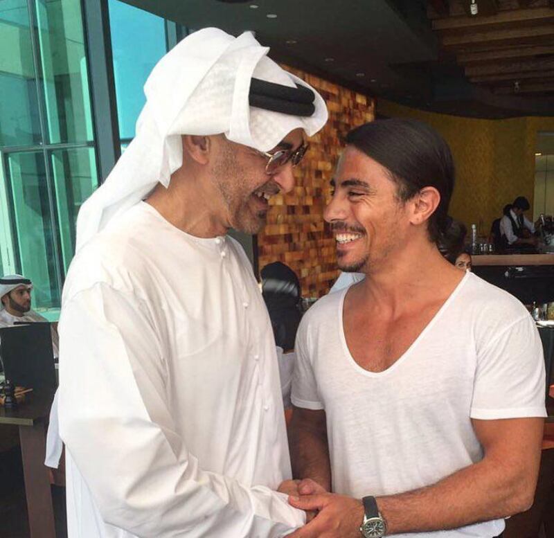  Sheikh Mohamed bin Zayed, Crown Prince of Abu Dhabi and Deputy Supreme Commander of the UAE Armed Forces, with Nusret Gokce, known as Salt Bae, in a picture posted on social media.