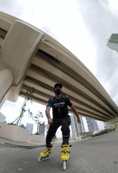 Jay A is an Emirati skating enthusiast who founded the Abu Dhabi chapter of Madrollers. Supplied