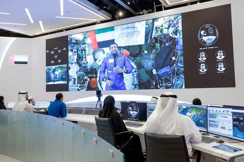 Sultan Al Neyadi called Sheikh Mohammed bin Rashid, Vice President and Ruler of Dubai, from the ISS on July 3. Photo: Dubai Media Office