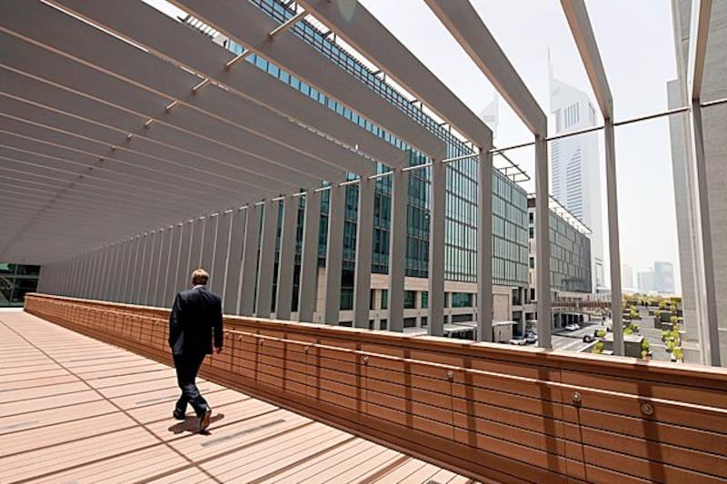 Dubai, United Arab Emirates, Jun 13, 2012 -  The Dubai International Financial Centre, DIFC. ( Jaime Puebla / The National Newspaper ) Do not use until after Ramadan 2012. Photos for a double-page spread in Business during the summer.