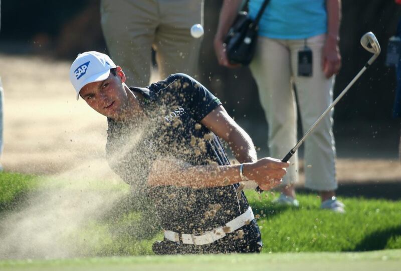 Martin Kaymer was part of a Challenge match of past Dubai Desert Classic champions at the Emirates Golf Club yesterday. The pair of Stephen Gallacher and Henrik Stenson won. Warren Little / Getty Images