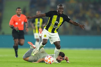 N'Golo Kante's Al Ittihad were held to a 2-2 draw by Al Hazem at Prince Abduallah Al Faisal Stadium on October 26, 2023 in Jeddah. Getty Images