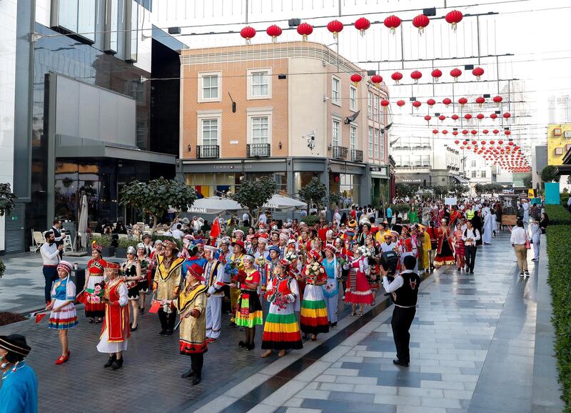 Dubai, UAE, February 16, 2018.  1500 people to attend Chinese New Year parade at City Walk.
Victor Besa / The National
National