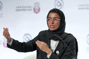 Noura Al Kaabi, Minister of Culture and Youth and president of Zayed University, says the hybrid model of education would provide students and faculty innovative ways to engage. Chris Whiteoak / The National